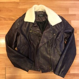 Coffee Shop Faux Leather Jacket